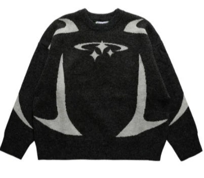 stars knitwear hoodie